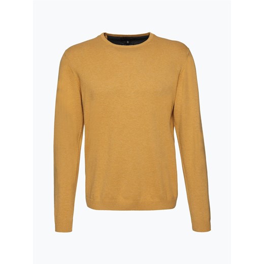 Finshley & Harding - Sweter męski – Pima-Cotton/Kaszmir, żółty