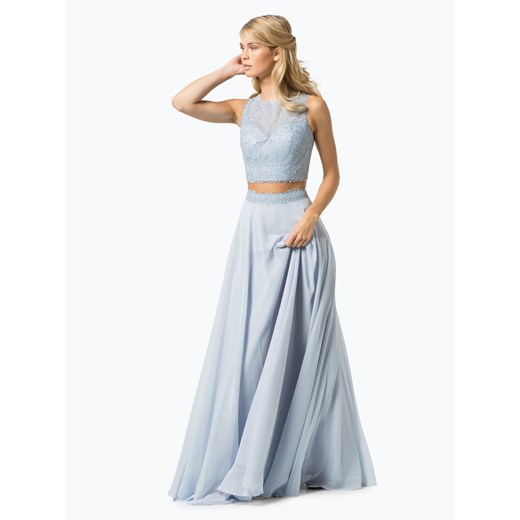 Luxuar Fashion - Damska sukienka wieczorowa, niebieski