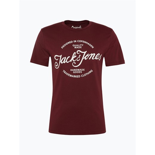 Jack & Jones - T-shirt męski – Jornyraffa, czerwony