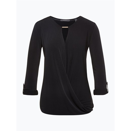 Esprit Collection - Damska koszulka z długim rękawem, czarny