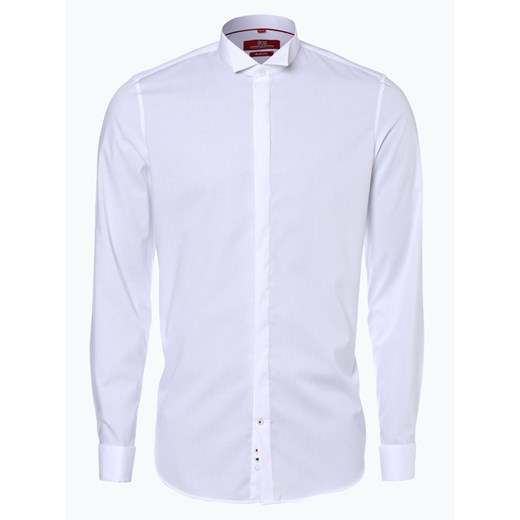 Finshley & Harding London - Koszula męska z wywijanymi mankietami, biały