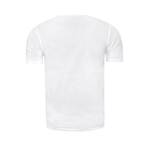 Męska koszulka t-shirt m5013 - biała Risardi  M 