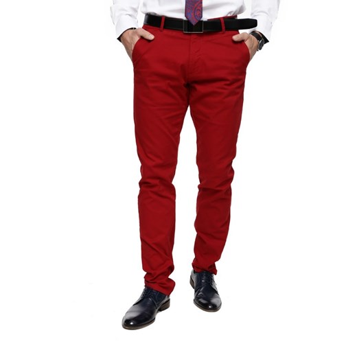 Spodnie chino czerwony czerwony  176/90 eLeger