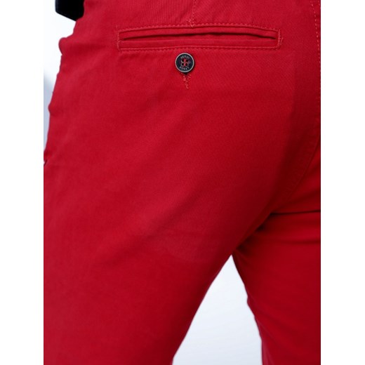 Spodnie materiałowe czerwone   176/100 eLeger