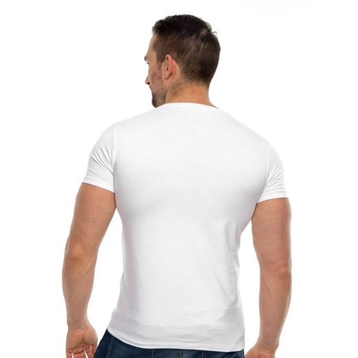 T - shirt basic  bialy M eLeger
