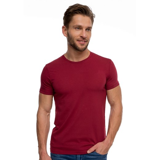 T - shirt basic czerwony  XL eLeger