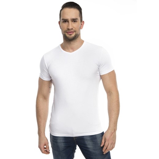T - shirt basic  bezowy M eLeger