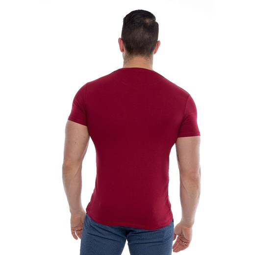 T - shirt z nadrukiem czerwony  L eLeger