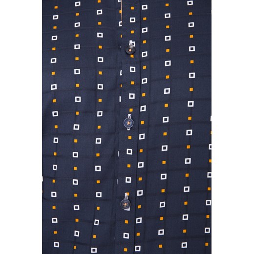 Koszula granatowa wzór niebieski  176/182 42 eLeger