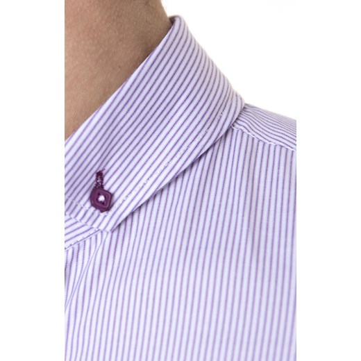 Koszula prążki fioletowe rozowy  176/182 39 eLeger
