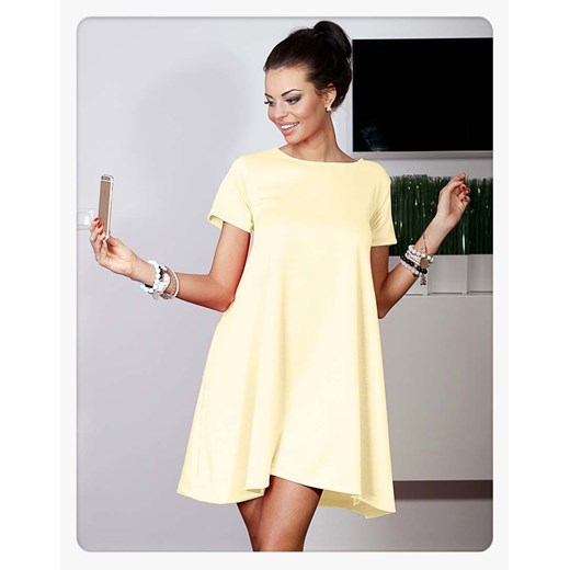 Asymetryczna sukienka oversize z lacosty Kolor: Cytryna