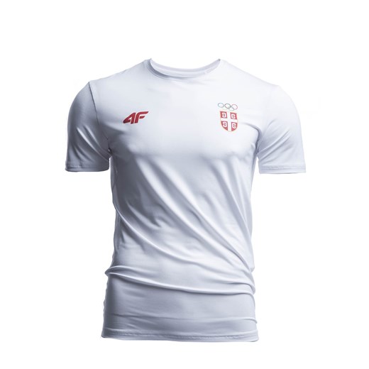Koszulka funkcyjna męska Serbia Pyeongchang 2018 TSMF700 - biały  4F  