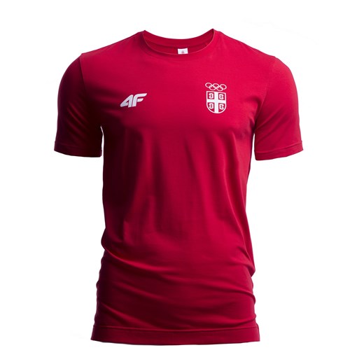Koszulka męska Serbia Pyeongchang 2018 TSM700 - czerwony wiśniowy czerwony 4F  