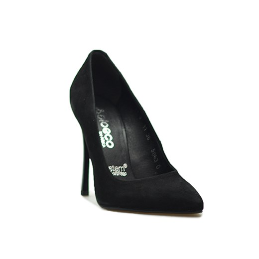 Czółenka Arka BI5043/0026+0433 Czarne/czarne zamsz ze sklepu Arturo-obuwie w kategorii Czółenka - zdjęcie 47038075