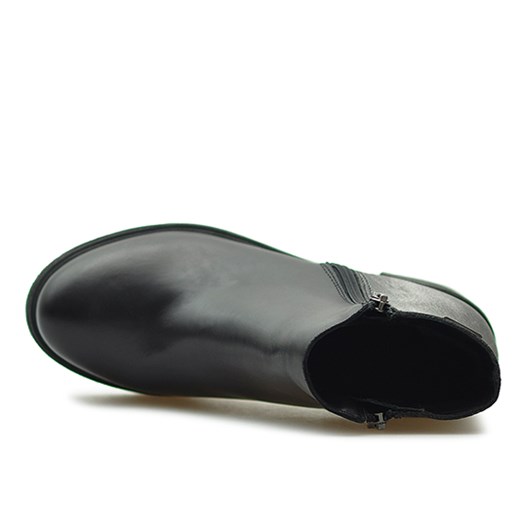 Botki Pollonus 5-0875-004 Czarne/Srebrne lico czarny Pollonus  Arturo-obuwie promocja 