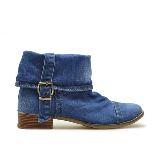 Botki Lanqier 40C201 Jeans granatowy Lanqier Arturo-obuwie