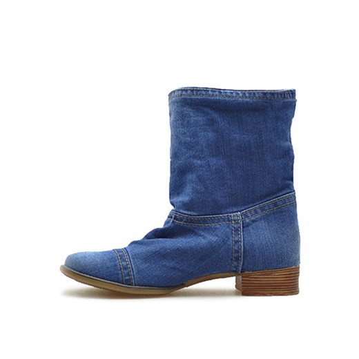 Botki Lanqier 40C201 Jeans Lanqier granatowy Arturo-obuwie