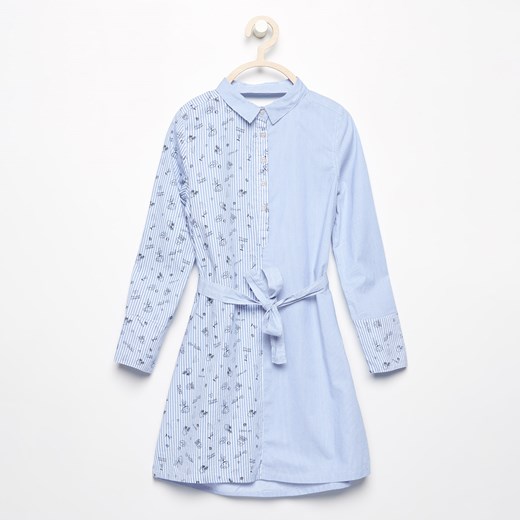 Reserved - Sukienka koszulowa - Biały niebieski Reserved 164 