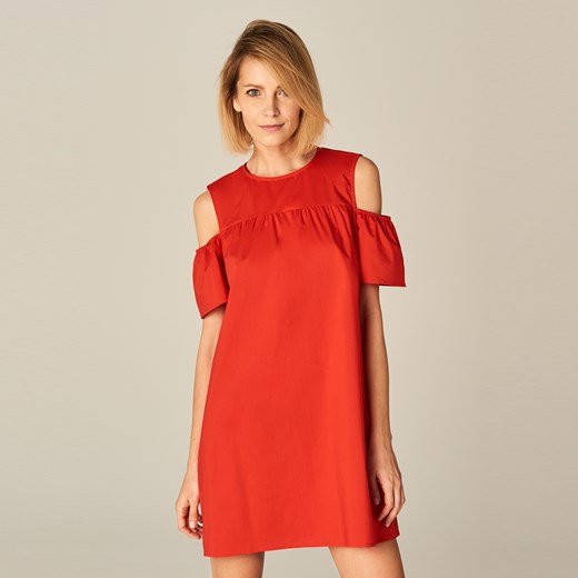 Mohito - Sukienka cold arms - Czerwony Mohito pomaranczowy 36 