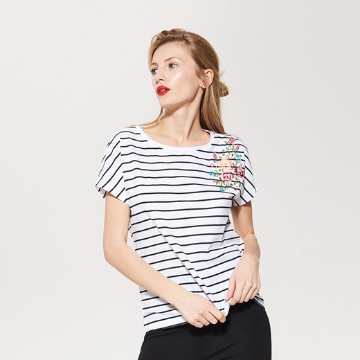 House - T-shirt z nadrukiem - Biały House bezowy XS 