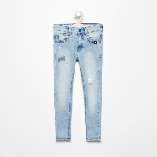 Reserved - Spodnie jeansowe slim fit - Niebieski Reserved niebieski 98 