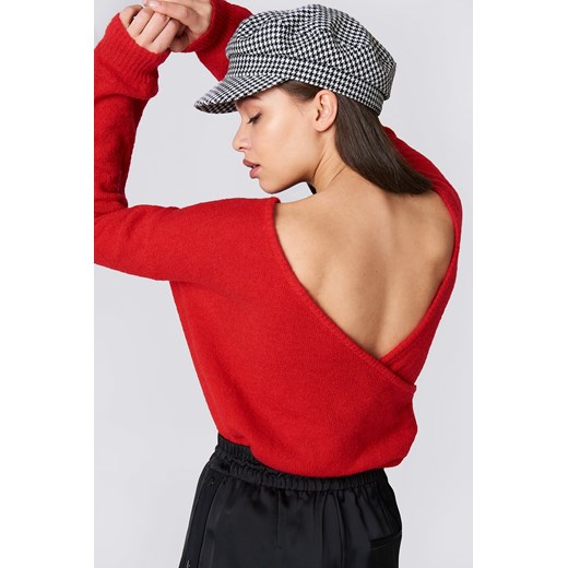 Sweter damski NA-KD Trend czerwony 