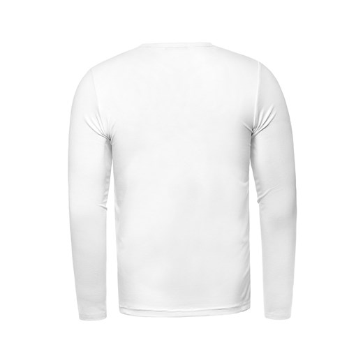 Bluza męska bez kaptura cmr4177 - biała Risardi  L 