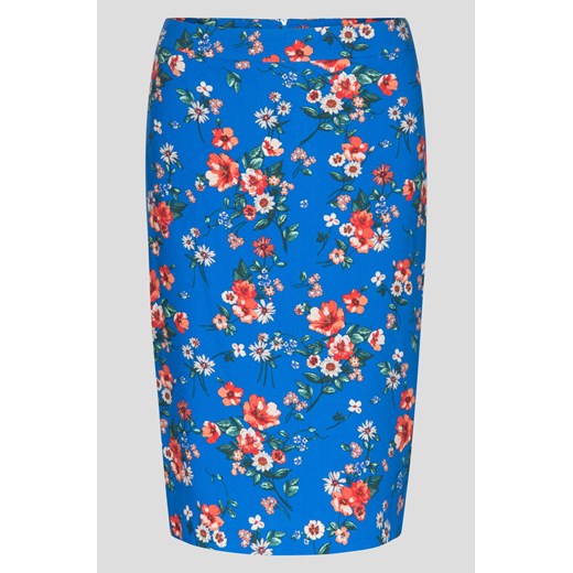 Ołówkowa spódnica w kwiaty niebieski ORSAY 40 orsay.com