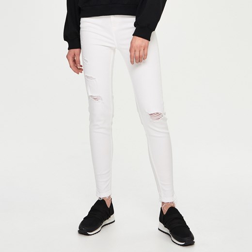 Sinsay - Ladies` jeans trousers - Biały  Sinsay 38 