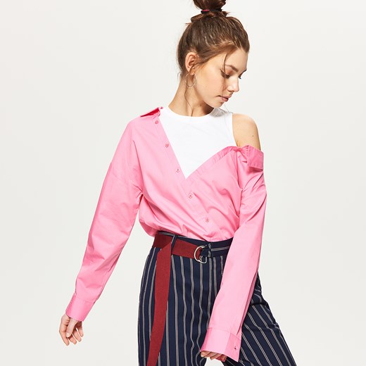 Cropp - Koszula z topem - Różowy rozowy Cropp M 
