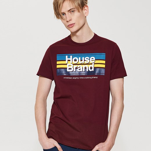 House - Men`s t-shirt - Bordowy  House L 