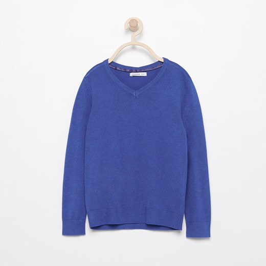 Reserved - Sweter z dekoltem w serek - Niebieski  Reserved 92 