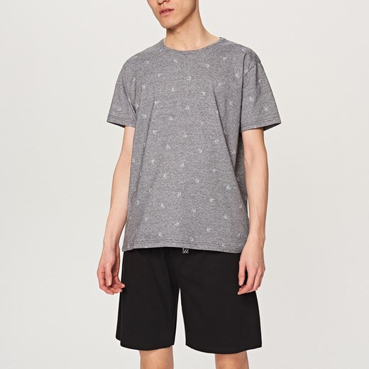 Reserved - Piżama z t-shirtem i szortami - Szary  Reserved S 