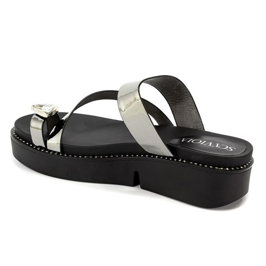 Klapki Sca'viola B-47 Grey czarny Sca Viola 38 EuroButy.com.pl