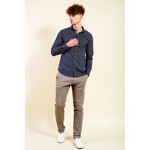 Granatowa koszula męska we wzór Armani Jeans XXXL Velpa.pl