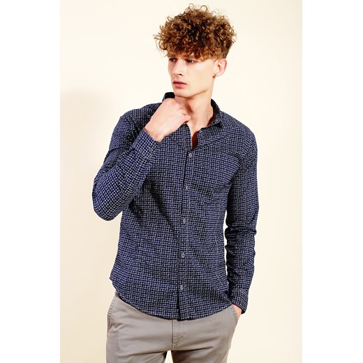 Granatowa koszula męska we wzór Armani Jeans XL Velpa.pl