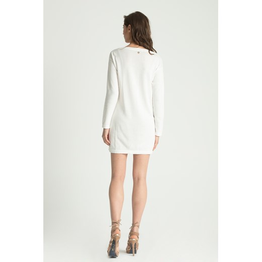 Biały sweter damski z ażurowym wzorem. Versace Collection  40 Velpa.pl