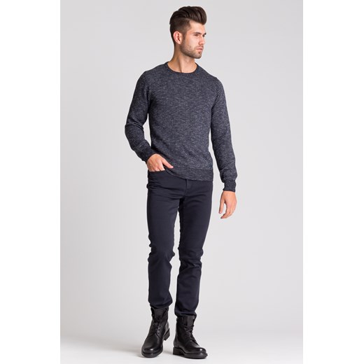 Granatowe jeansy męskie Regular fit Trussardi Jeans  40 Velpa.pl
