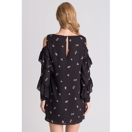 Czarna sukienka off shoulder z motywem kwiatów Patrizia Pepe 48 (roz. polski 44) Velpa.pl