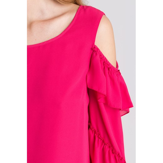 Różowa sukienka off shoulder Patrizia Pepe rozowy 42 (roz. polski 38) Velpa.pl