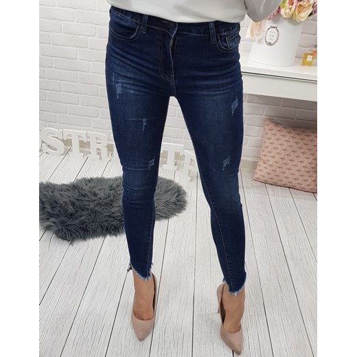 Spodnie jeansowe damskie niebieskie (uy0054) Dstreet czarny 36 DSTREET_WOMEN