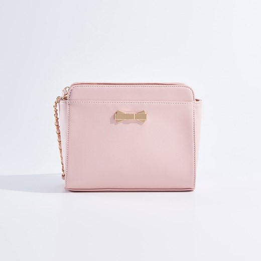 Mohito - Mała torebka ze złotą kokardką - Różowy Mohito szary One Size 