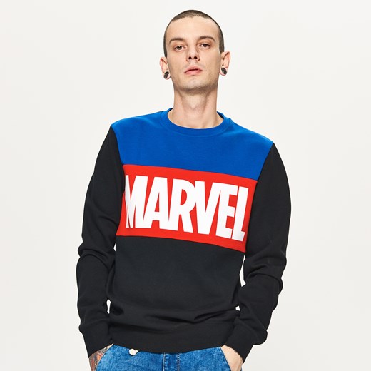 Cropp - Bluza z logo marvel - Czarny  Cropp M 