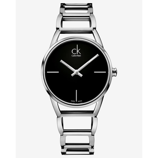 Calvin Klein Stately Zegarek UNI Srebrny czarny Calvin Klein UNI BIBLOO