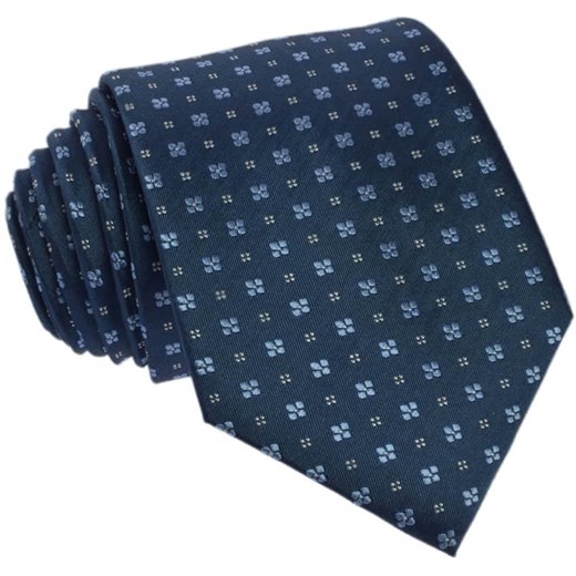 Krawat jedwabny w drobne kwiaty (niebieski)  Republic Of Ties  