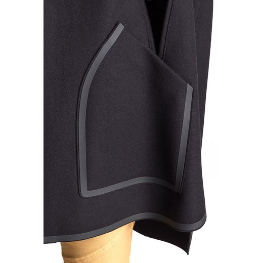 Czarny płaszcz bez rękawów szary Versace Collection 38 Velpa.pl