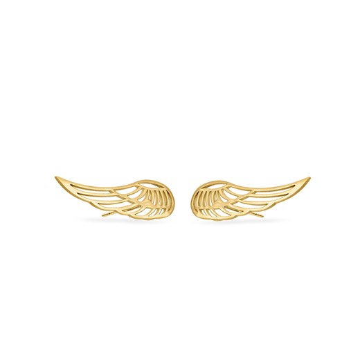 Złote kolczyki 333 ażurowe skrzydła anioła    VIADEM