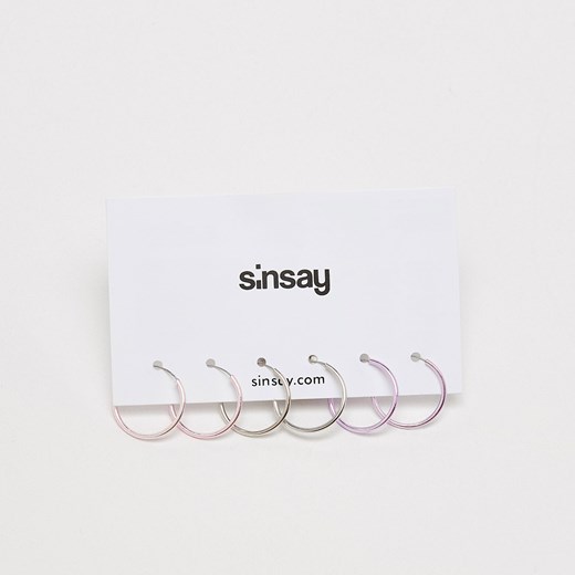 Sinsay - Kolczyki ringi - Wielobarwn  Sinsay One Size 