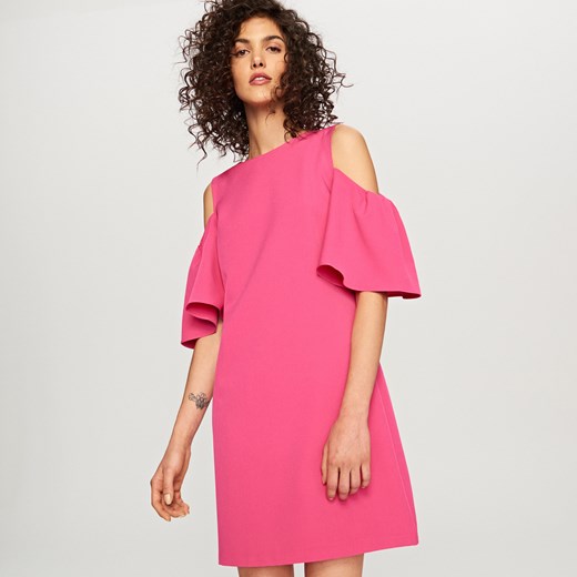 Reserved - Sukienka z odkrytymi ramionami - Różowy Reserved rozowy 34 