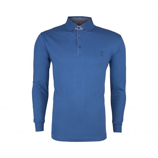 CIENKIE NIEBIESKIE POLO MĘSKIE-BAWEŁNA ROZ.M BG42 Expoman niebieski XXL Modameskado6xl